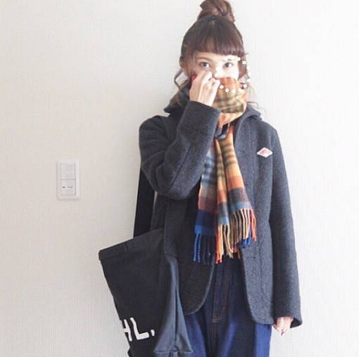 蛋卷头发穿搭冬,小红帽的围巾穿搭