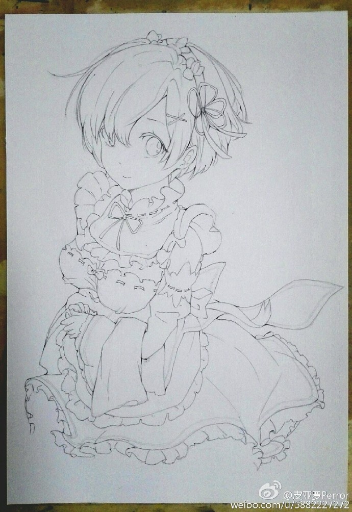 动漫手绘蕾姆教程,手绘教程二次元正脸蕾姆