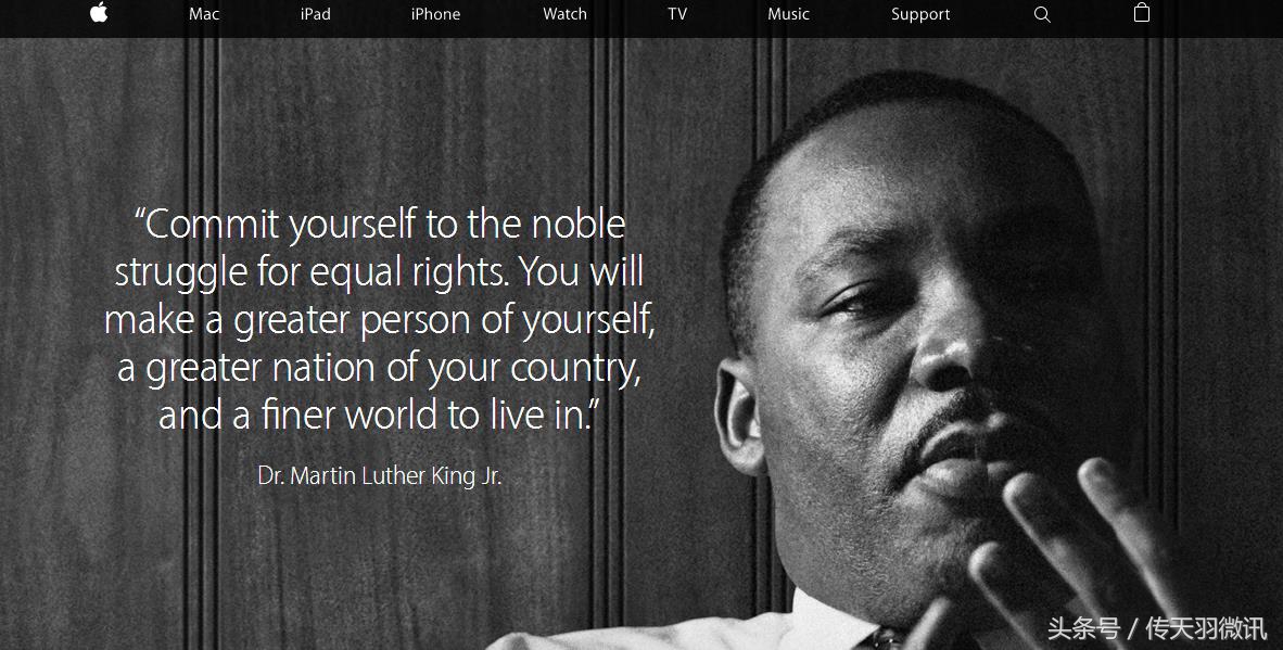 马丁路德金出现在苹果官网,apple马丁路德金