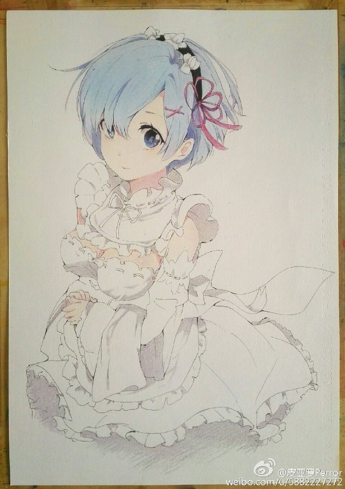 动漫手绘蕾姆教程,手绘教程二次元正脸蕾姆