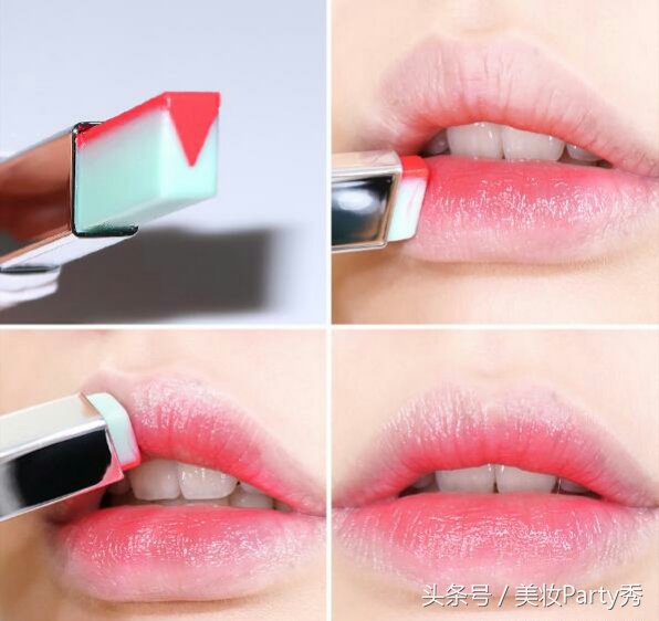兰芝v型双色唇膏真人试色,兰芝双色唇膏11号色怎么涂