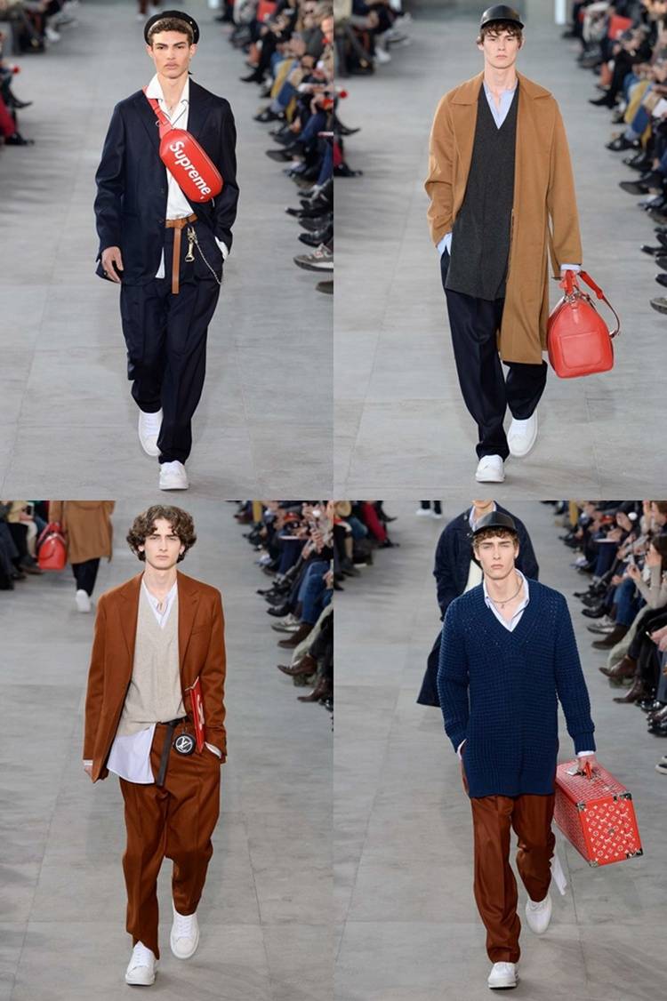 lv联名supreme牛仔外套2018款,lvsupreme联名搭配