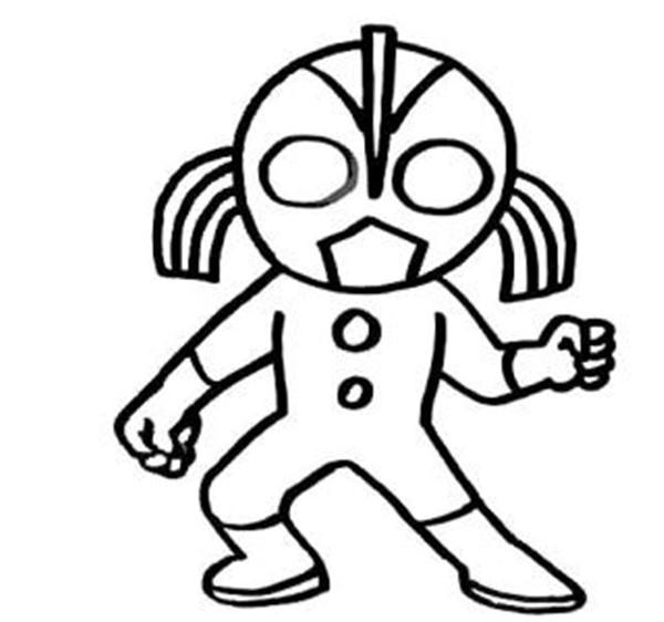 奥特曼简笔画迪迦力量型,最简单的奥特曼简笔画迪迦