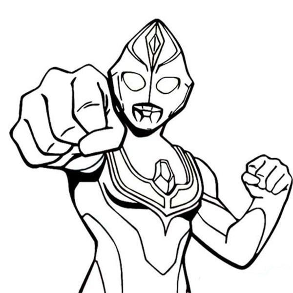 奥特曼简笔画迪迦力量型,最简单的奥特曼简笔画迪迦