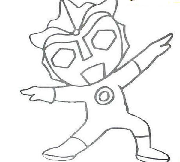 奥特曼简笔画迪迦力量型,最简单的奥特曼简笔画迪迦