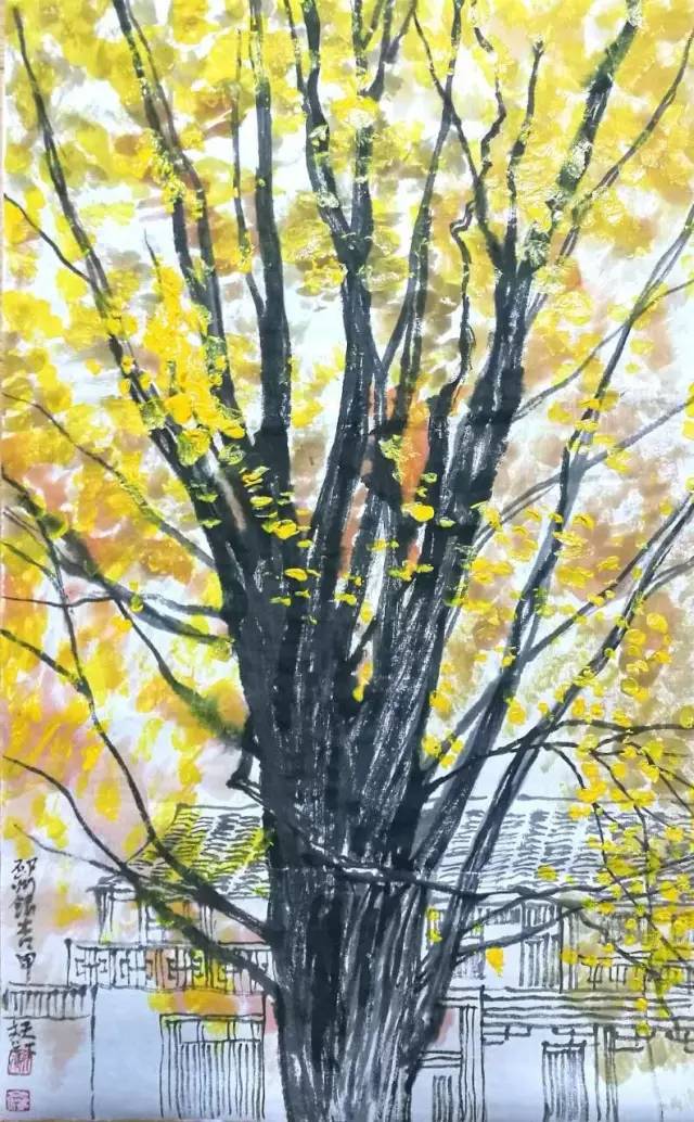 邳州银杏画欣赏,邳州银杏拍照视频