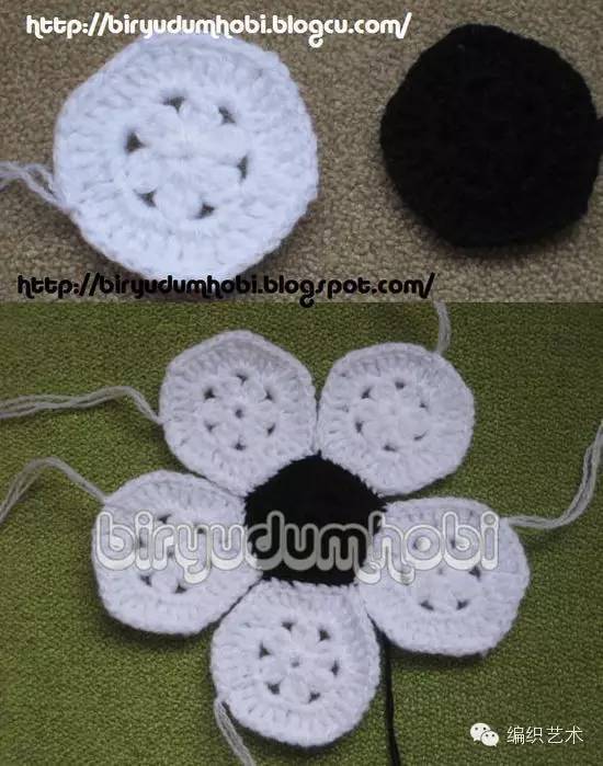 新款堆堆帽钩针图解,毛线钩针足球挂件文字图解