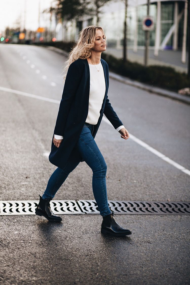 冬日穿搭切尔西靴好看吗,高筒切尔西靴冬季搭配