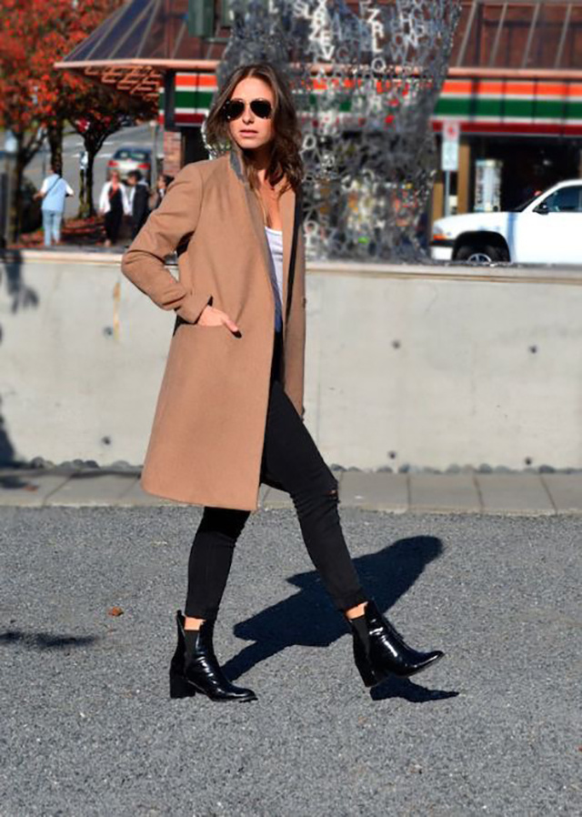 冬日穿搭切尔西靴好看吗,高筒切尔西靴冬季搭配