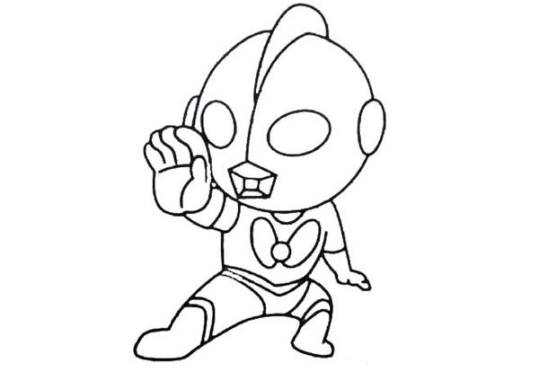 奥特曼简笔画迪迦力量型,最简单的奥特曼简笔画迪迦