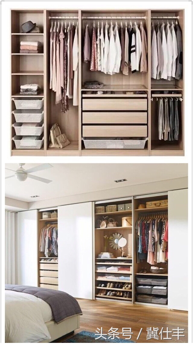 定制衣柜颜色搭配效果图视频,定制床头柜与衣柜一体效果图
