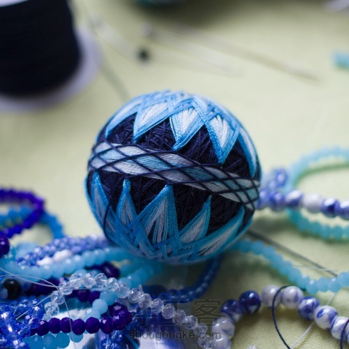 冰凌花手鞠球,手鞠球冰凌花教程