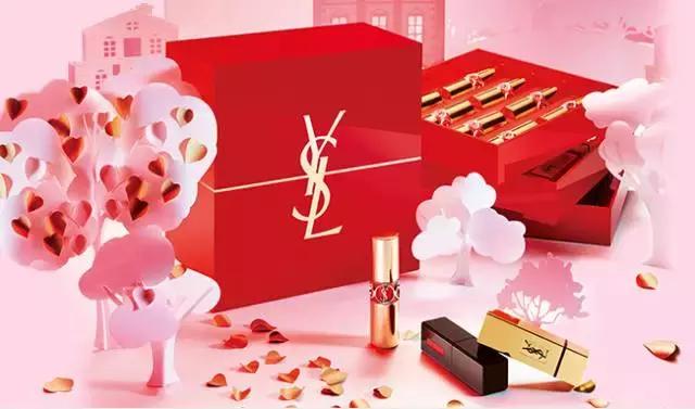 情人节ysl礼盒套装送女友,ysl圣罗兰七夕限定礼盒色号416