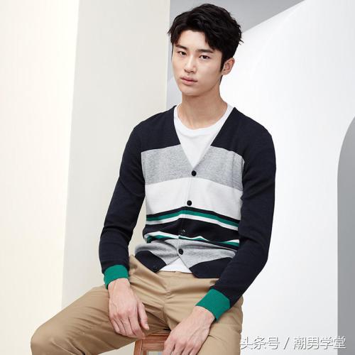 慵懒开衫毛衣搭配男人,时尚型男毛衣搭配