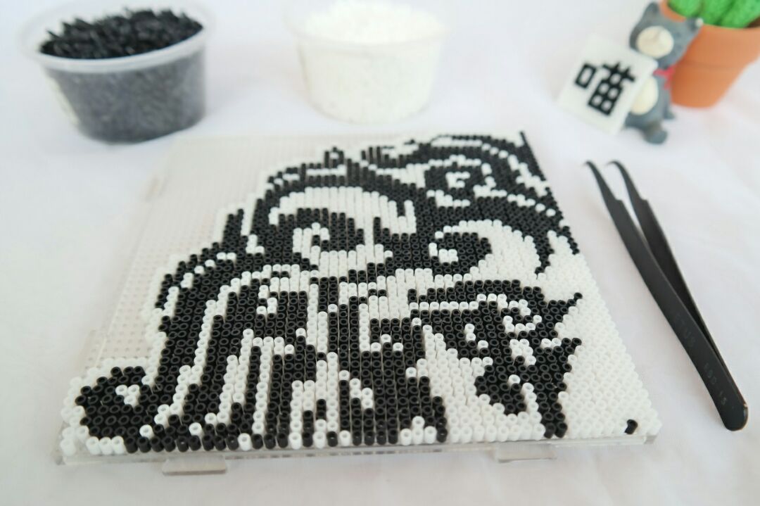 黏土招财猫装饰画,龙猫撑高级灰创意画