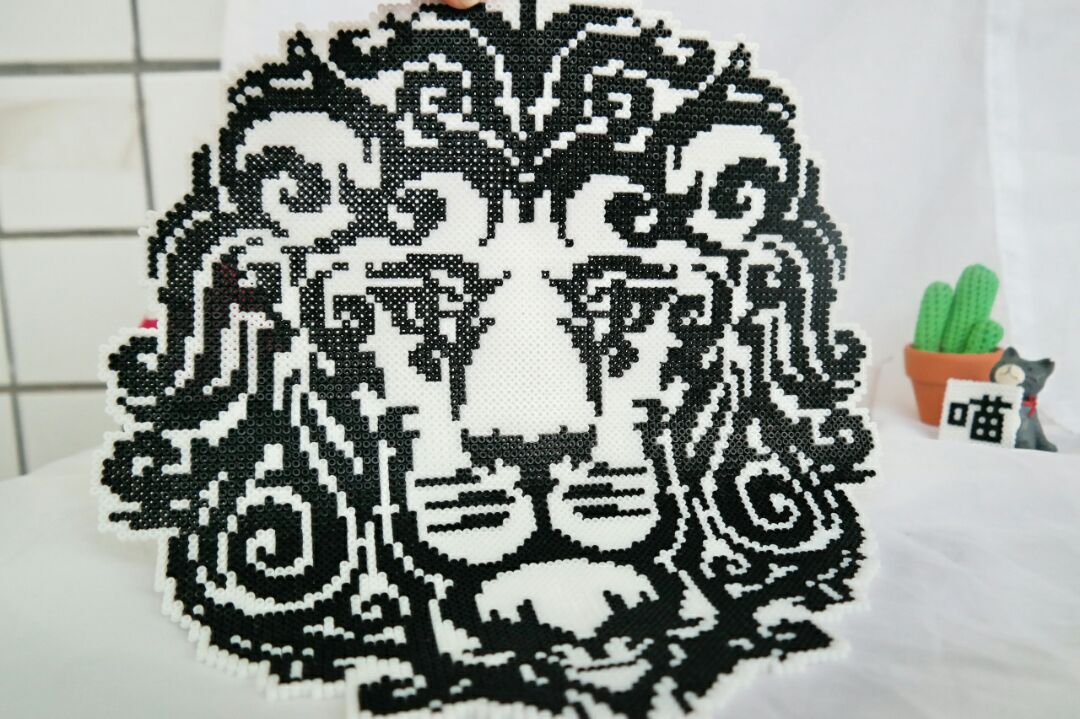 黏土招财猫装饰画,龙猫撑高级灰创意画