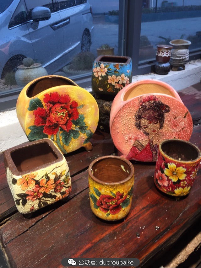 关于多肉植物的国画,多肉山水画