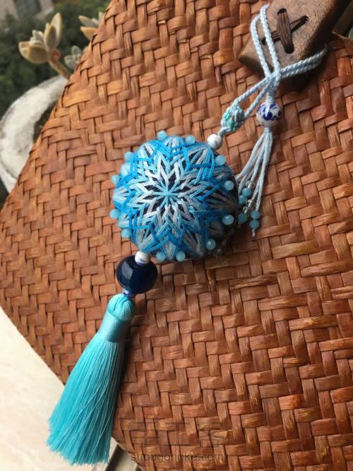 冰凌花手鞠球,手鞠球冰凌花教程