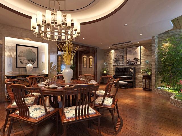 西安190平米轻奢风装修,新中式190装修实景效果图