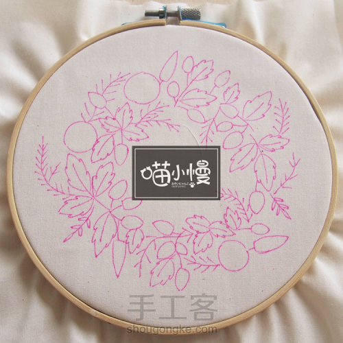 覆盆子花环刺绣