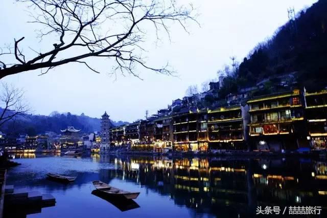 湘西凤凰城沱江风景,印象湘西凤凰古城