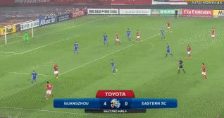 恒大中场角球0角度破门,广州恒大7-0香港东方全场录像