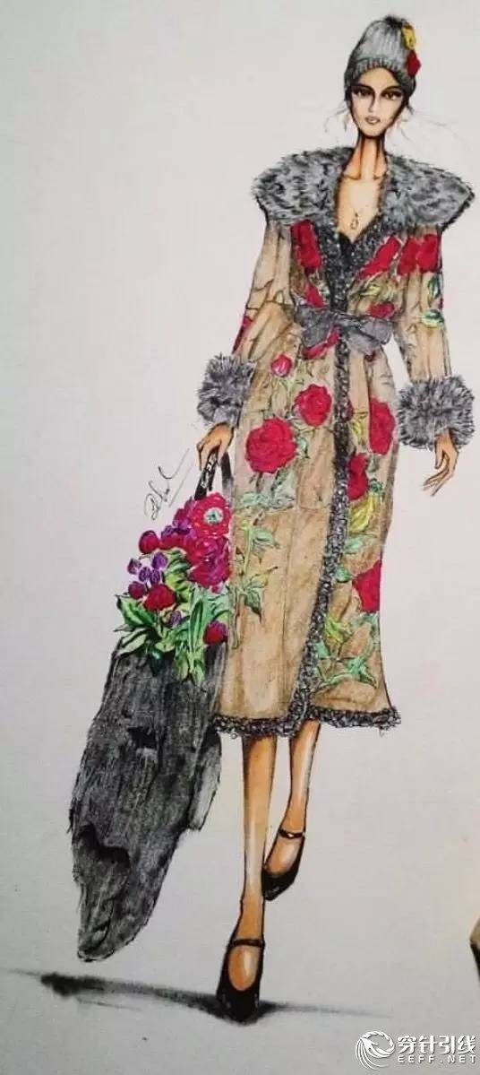 服装设计手绘时装,手绘时尚潮流服装