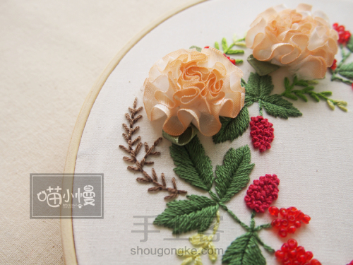 覆盆子花环刺绣