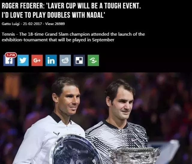 费德勒和纳达尔搭档双打神同步,费德勒跟德约科维奇比赛