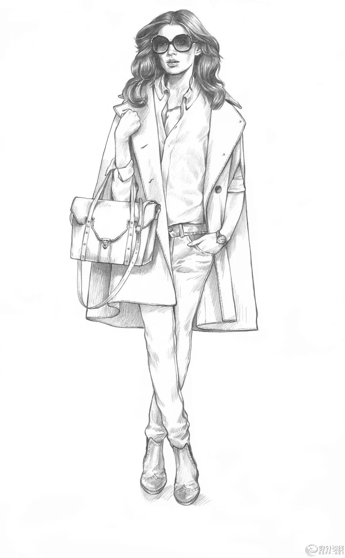 服装设计手绘时装,手绘时尚潮流服装