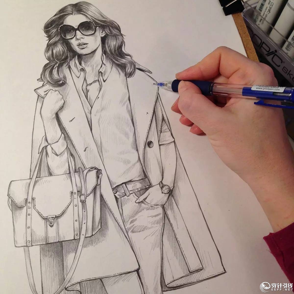 服装设计手绘时装,手绘时尚潮流服装