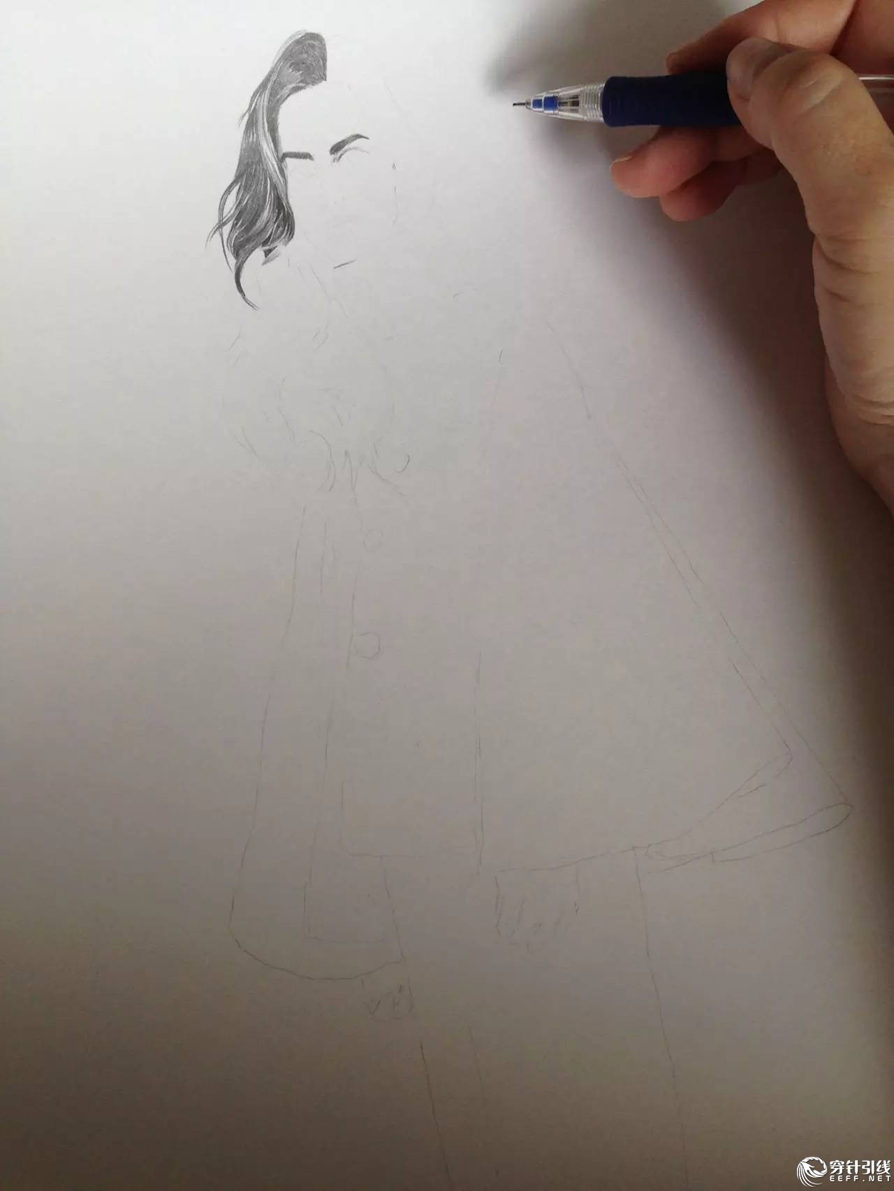 服装设计手绘时装,手绘时尚潮流服装