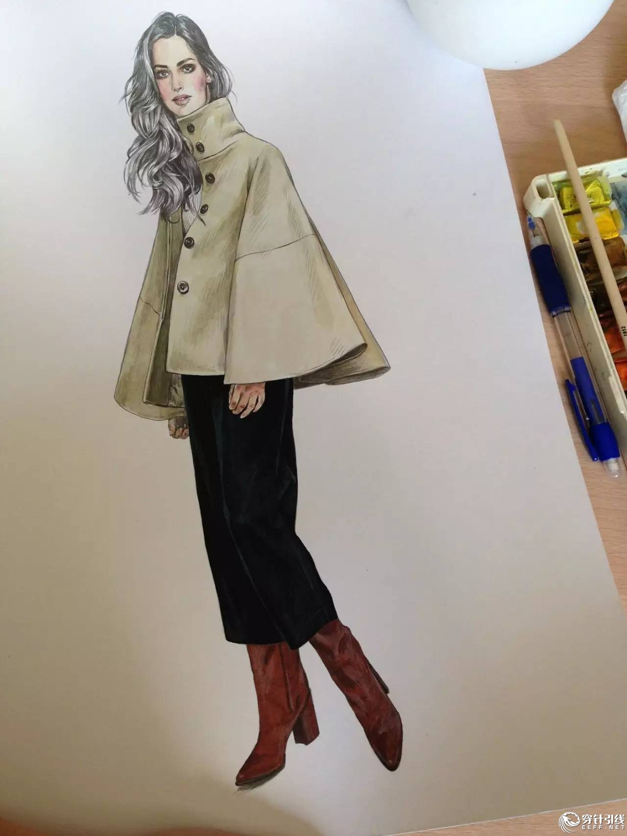 服装设计手绘时装,手绘时尚潮流服装