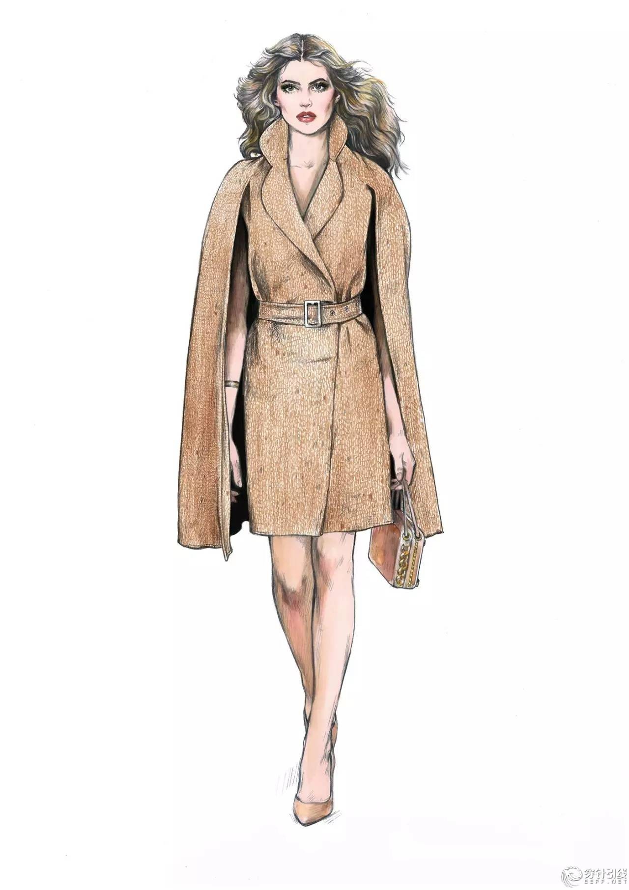 服装设计手绘时装,手绘时尚潮流服装