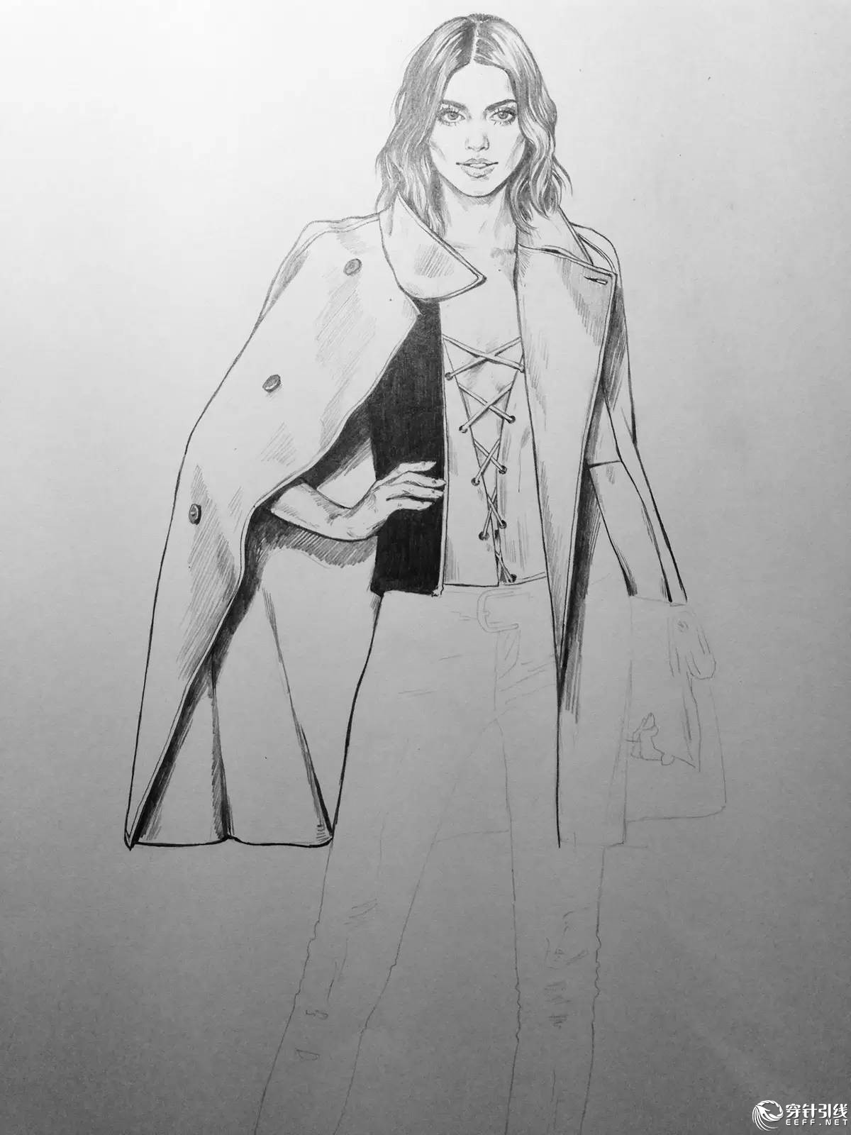 服装设计手绘时装,手绘时尚潮流服装