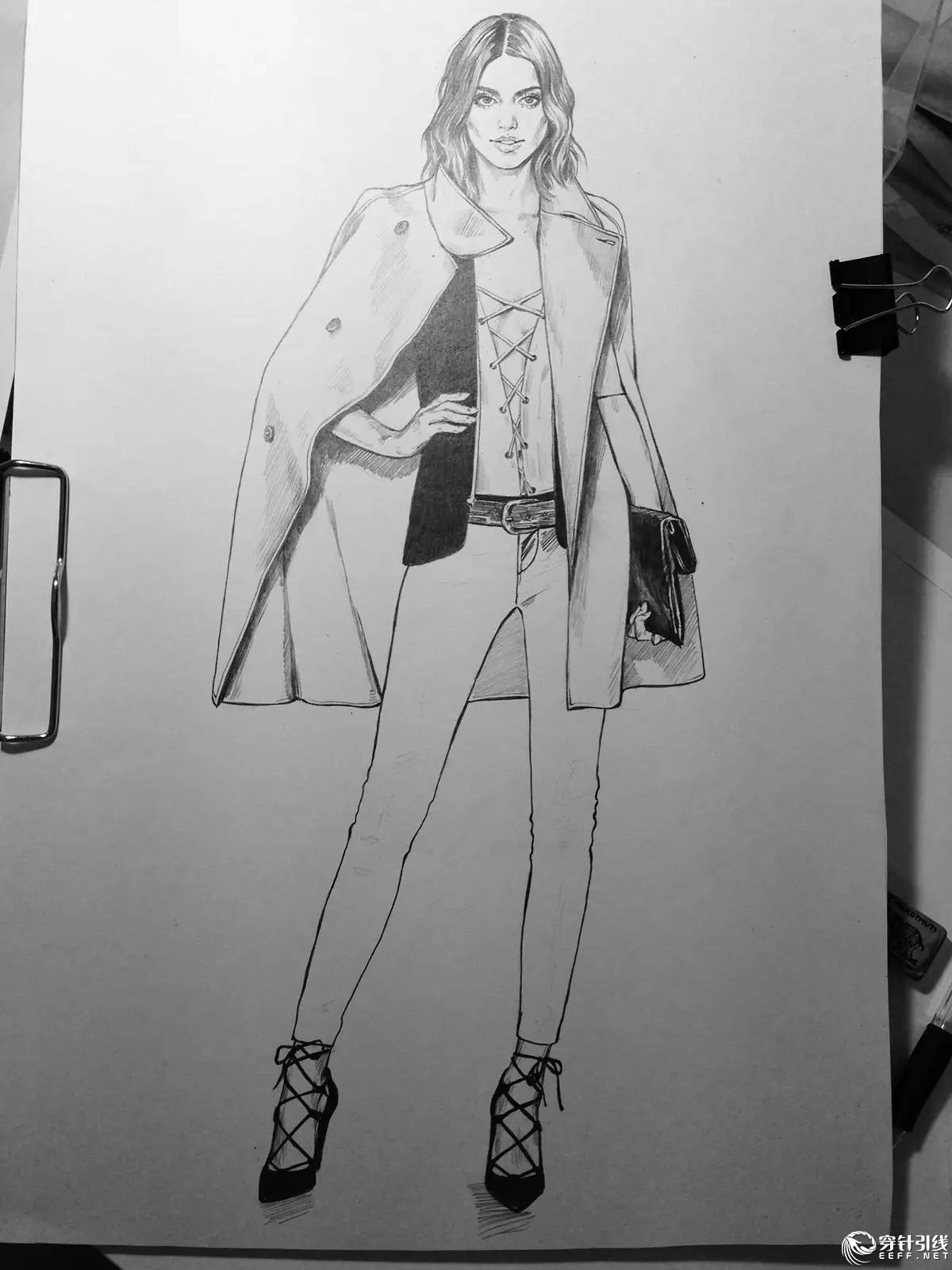 服装设计手绘时装,手绘时尚潮流服装