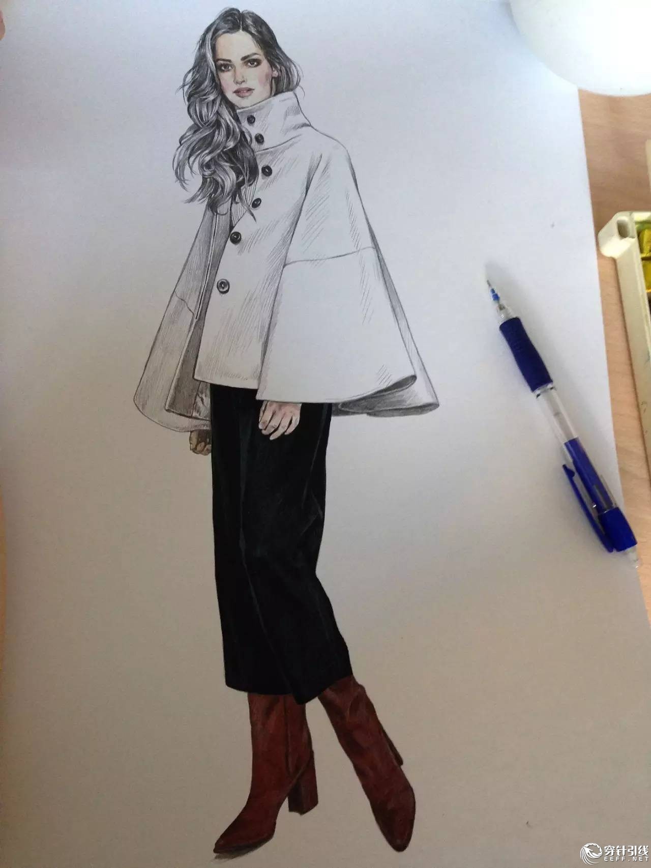 服装设计手绘时装,手绘时尚潮流服装