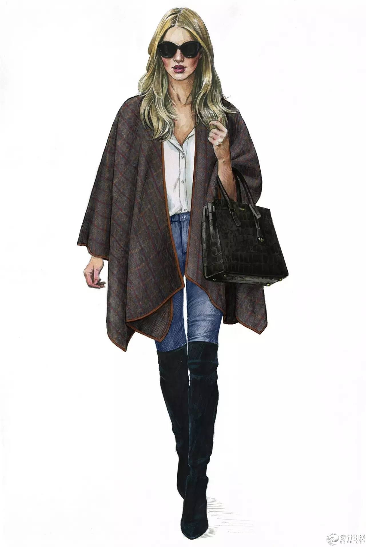 服装设计手绘时装,手绘时尚潮流服装