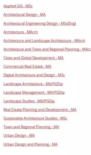 英国景观建筑设计专业排名,英国景观设计名校推荐