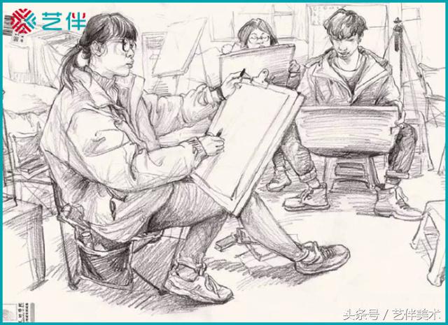 教室一角场景速写临摹,场景速写临摹图片范画