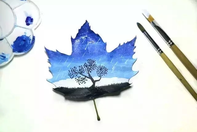 小学生一幅树叶画,秋天树叶图片卡通画