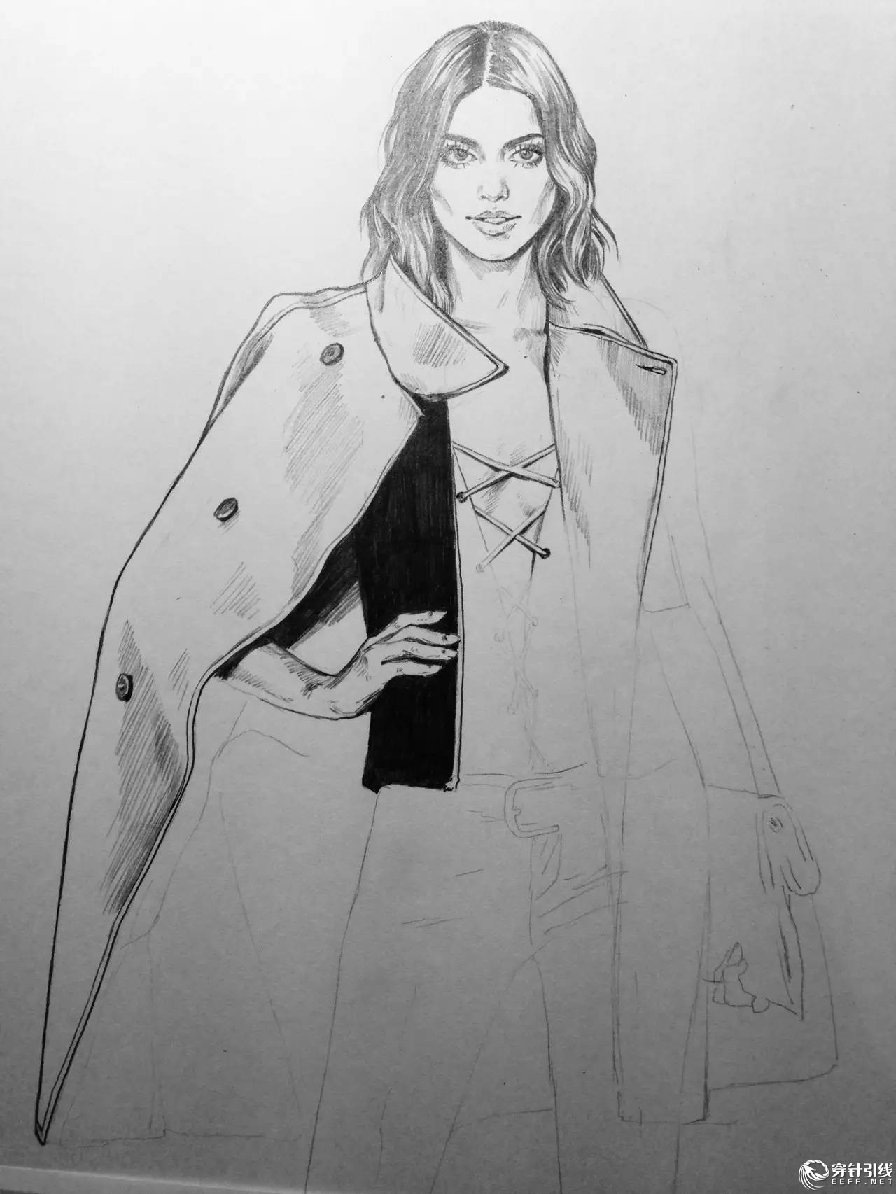 服装设计手绘时装,手绘时尚潮流服装