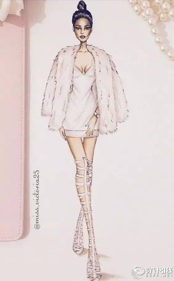 服装设计手绘时装,手绘时尚潮流服装