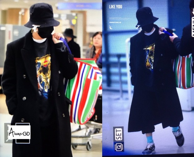 GD大神红白蓝批货袋出皮草款，CELINE出新招大毯子挂手上