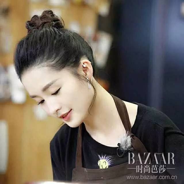 今日发型推荐美出高级感丸子头,明星爆炸头发型