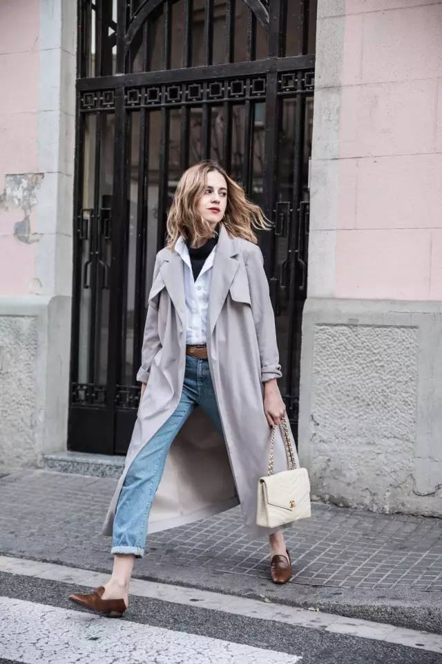 长风衣和短风衣穿搭对比,长风衣外套搭配