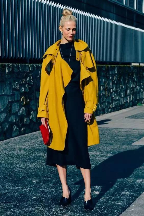 长风衣和短风衣穿搭对比,长风衣外套搭配