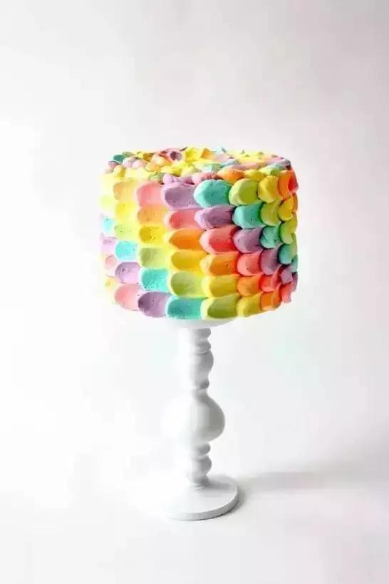 生日蛋糕由紫到蓝渐变色,生日蛋糕渐变色玫瑰花教程