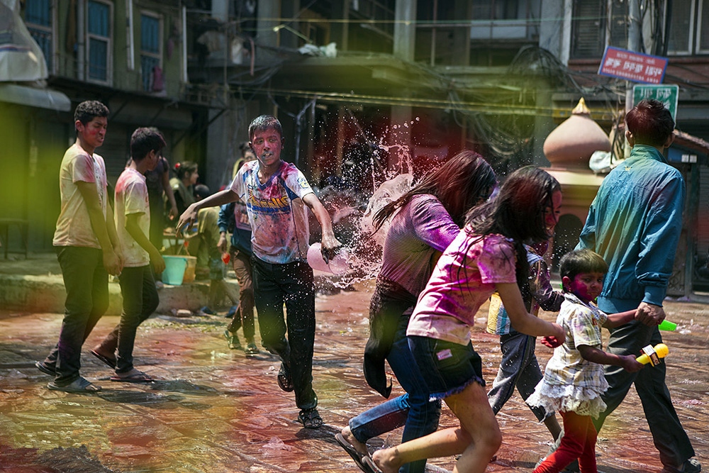 尼泊尔撒红节旅行,尼泊尔洒红节全景