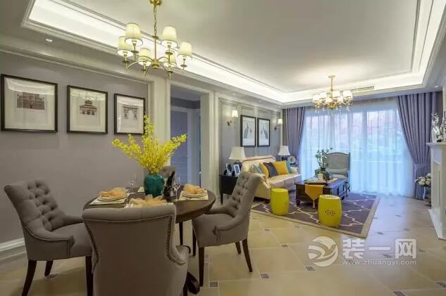 福州博仕后悦府127平美式3室1厅装修案例展示